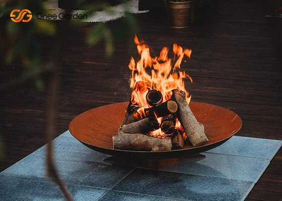 Brazier Backyard Patio Firepit Wood Burning Garden Corten Steel Outdoor Fire Pit