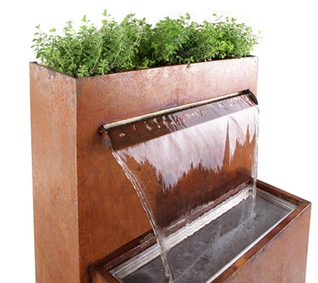 Zewnętrzna fontanna ogrodowa Ozdoby ogrodowe Stal Corten Water Feature