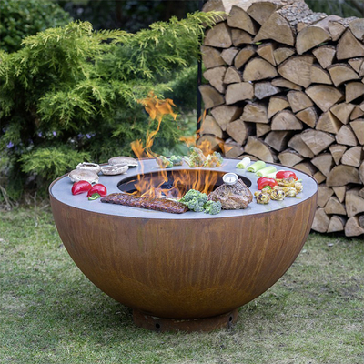 Odporny na rdzę bezdymny grill opalany drewnem palenisko Brazier wstępnie wyblakły