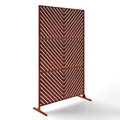 Konfigurowalna ściana działowa Corten Steel Garden Prerusted