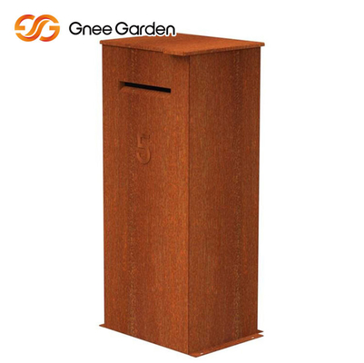 Corten Steel Zardzewiałe meble metalowe do użytku na zewnątrz Stalowa skrzynka na paczki Multi Function