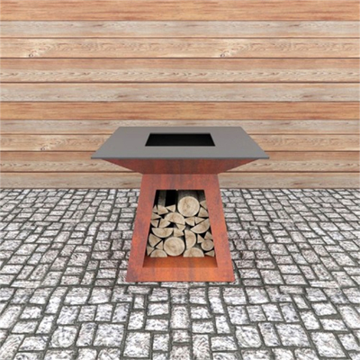3mm gruby ruchomy stalowy grill Corten Fire Pit Dostosowany rozmiar