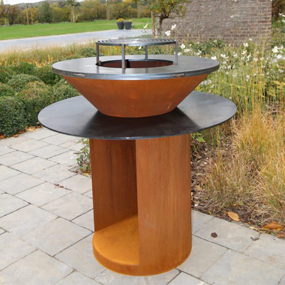 Outdoor Garden Bbq Grill kuchenny Grill ze stali Corten Opalanie drewnem