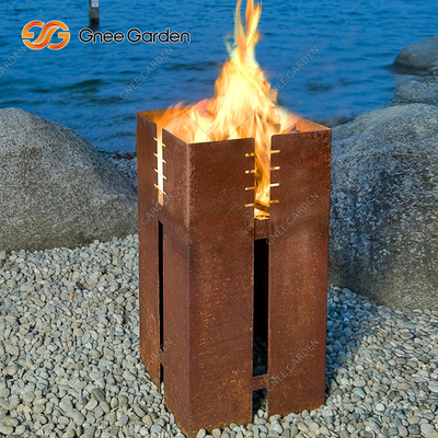 1200mm kwadratowy grill ze stali Corten Grill na węgiel drzewny dekoracyjny