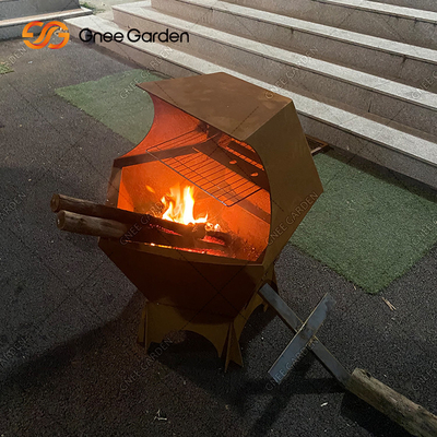 Przenośny grill ze stali Corten Bbq do restauracji Indoor Outdoor Camping