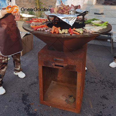 Gotowanie na świeżym powietrzu Grill Grill Heavy Duty Antique Fire Pit Corten Metal Barbecue