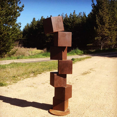 Grubość 3 mm Duże abstrakcyjne rustykalne metalowe rzeźby ogrodowe Stal Corten