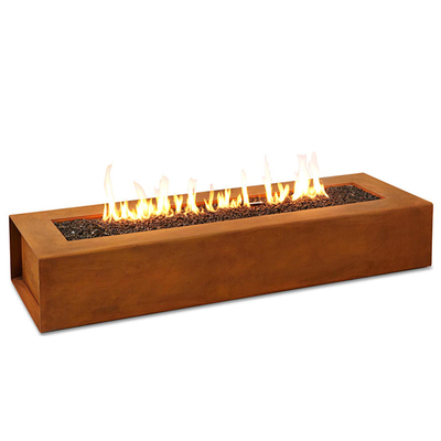 Gazowe ogrzewanie propanowe Corten Steel Fire Pit 1200 X 600 X 320 mm Dekoracja dziedzińca