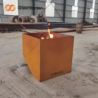 Patio Garden Outdoor Camping Corten Steel Rust Fire Pit opalany drewnem o grubości 3 mm