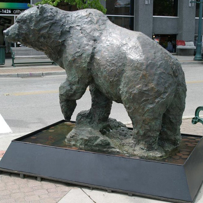 Gnee Garden Outdoor Bronze Niedźwiedź polarny Rzeźba Life Size Dostosowany