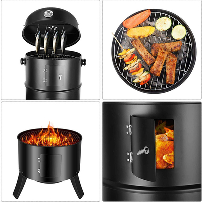 Nowoczesna stal Corten Zardzewiały Camping Grill Grill Opalany drewnem Gotowanie na świeżym powietrzu