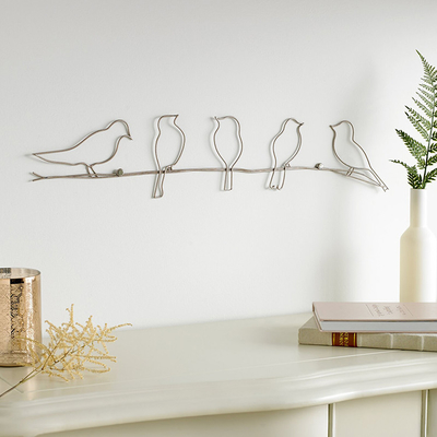 ISO14001 Metal Wall Art Decor Ptaki na drucie Metal Wall Art 5 cali