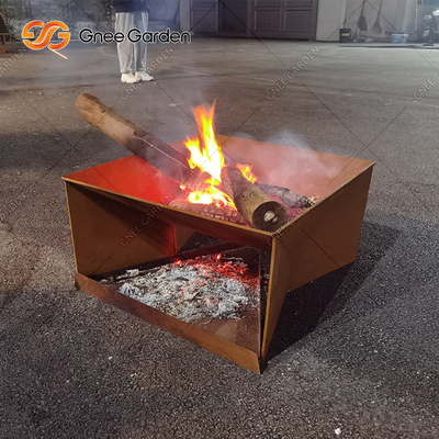 Nowy projekt Stal Corten Metal Wzór Składane palenisko