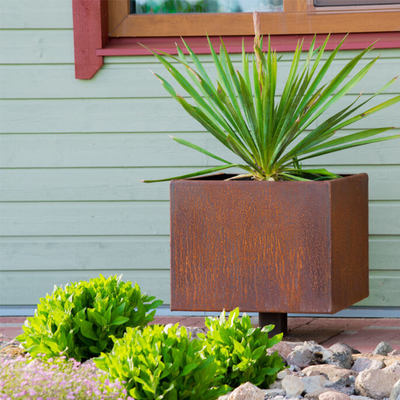Nowa taktyczna Outdoor Corten Steel Planter Window Box Corten Flower Doniczki