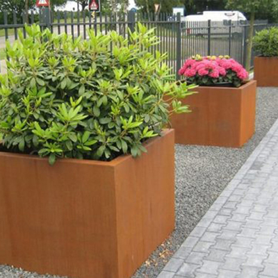Sadzarka z serii metalowej Weathering Steel Planter Box Corten Steel Planter Pot