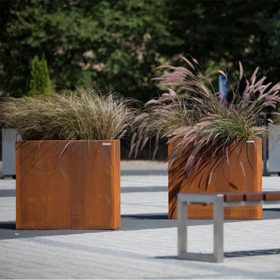 Sadzarka z serii metalowej Weathering Steel Planter Box Corten Steel Planter Pot