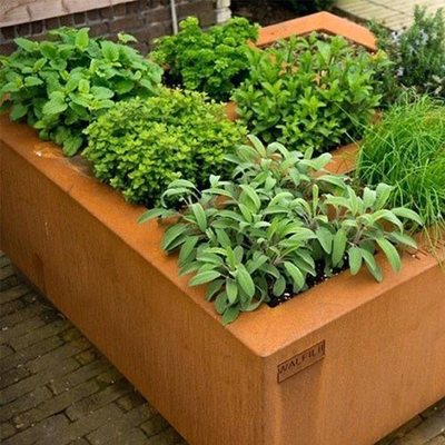 Sadzarka z serii metalowej Weathering Steel Planter Box Corten Steel Planter Pot