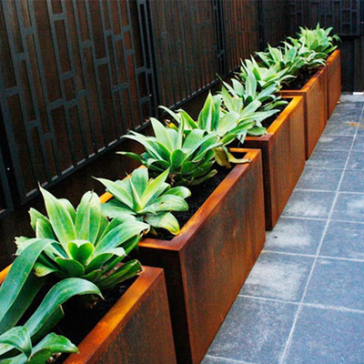 Sadzarka z serii metalowej Weathering Steel Planter Box Corten Steel Planter Pot