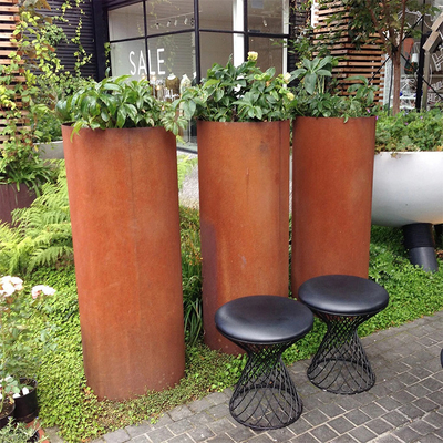 890*720*440mm duża zewnętrzna metalowa doniczka Corten doniczka odporność na warunki atmosferyczne