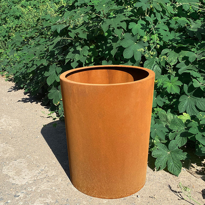 890*720*440mm duża zewnętrzna metalowa doniczka Corten doniczka odporność na warunki atmosferyczne