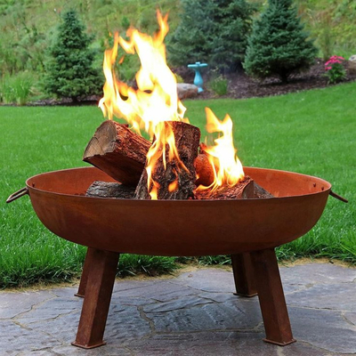 10 * 42-calowy Heavy Duty metalowy palenisko duże ognisko Brazier Fire Pit odporny na warunki atmosferyczne