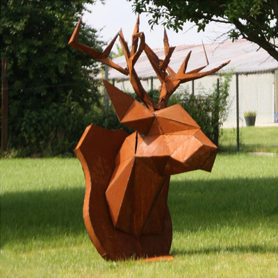 SGS TUV Modern Corten Outdoor Statuetki z brązu Rzeźby z brązu Yard 175cm