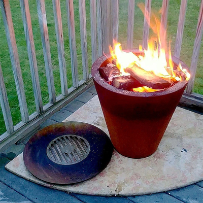 SGS TUV Dostosowane grille do gotowania na zewnątrz Patio Weathering Steel Fire Pit