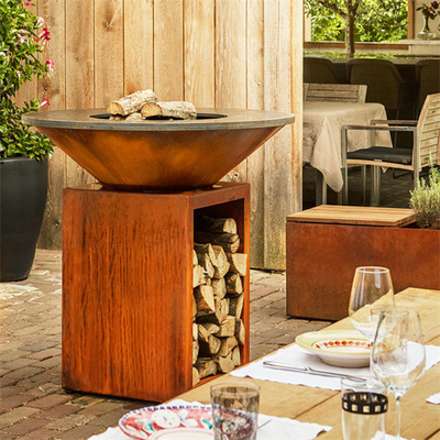 Personalizacja Corten Steel Bbq Grill Grill ogrodowy Grill na węgiel drzewny Wysoka trwałość
