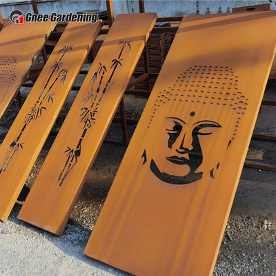 SGS Nowoczesne dekoracyjne metalowe produkty ogrodowe Wycinane laserowo panele ze stali Corten