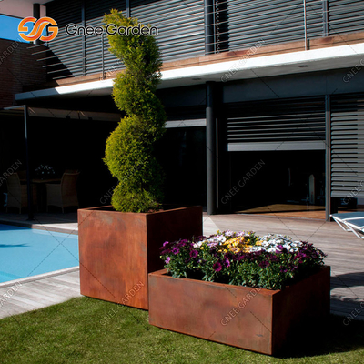 SGS TUV Indoor Outdoor Metal Planter Skrzynki okienne ze stali Corten Anti Aging
