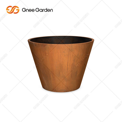 OEM ODM Outdoor Metal Planter, zardzewiałe metalowe skrzynki do sadzenia Corten Steel