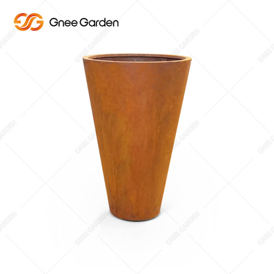 OEM ODM Outdoor Metal Planter, zardzewiałe metalowe skrzynki do sadzenia Corten Steel