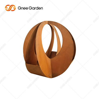 Rusty Red Nowoczesna metalowa donica zewnętrzna Konfigurowalne donice ze stali Corten