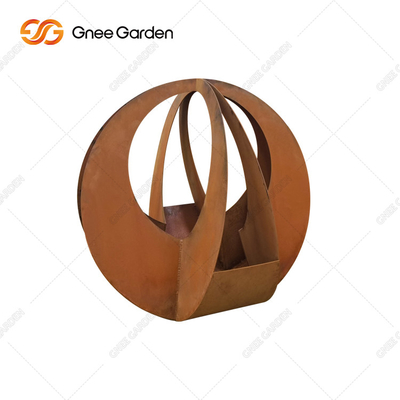 Niestandardowe kształty wycinane laserowo geometryczne doniczki ze stali corten 90*25*25cm