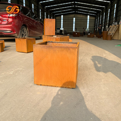 Stalowe metalowe donice ogrodowe Corten Outdoor Rust Color Box