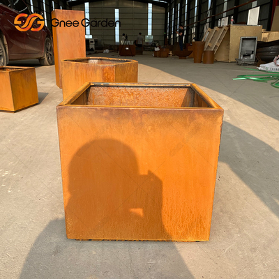 Corten Steel Zardzewiałe metalowe doniczki do kwiatów Doniczka do produkcji