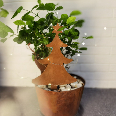 Corten Steel Zardzewiałe metalowe ozdoby ogrodowe Dekoracja w kształcie choinki