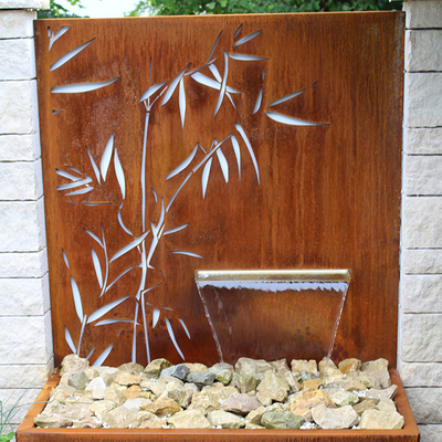 1500x1000x600mm Rustykalna fontanna ze stali Corten z panelem wycinanym laserowo