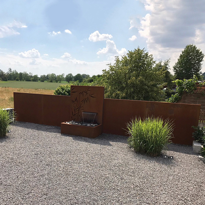 SGS Outdoor Metalowe ozdoby ogrodowe Corten Steel Pond Water Feature Rusty Red