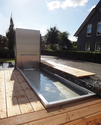 SGS Outdoor Metalowe ozdoby ogrodowe Corten Steel Pond Water Feature Rusty Red
