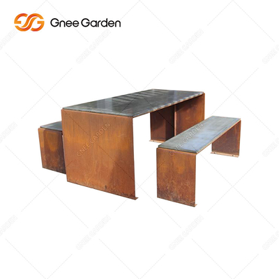 OEM ODM Witamy Rusty Red Metalowe meble ogrodowe Metalowa ławka parkowa