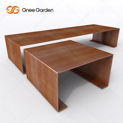 Grubość 1,5 mm Meble metalowe na zewnątrz Ławka ze stali nierdzewnej Stal Corten