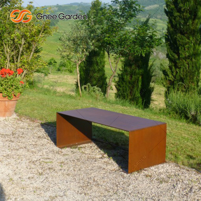 1800 mm x 510 mm Meble zewnętrzne metalowe Ławka ze stali Corten do przestrzeni publicznych
