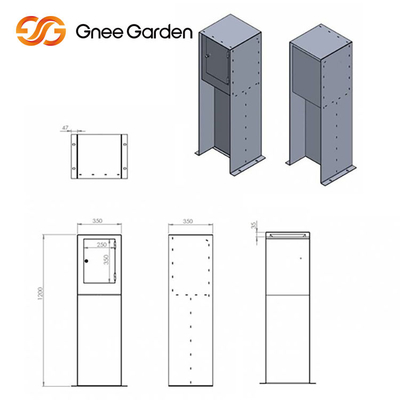 SGS Approve Outdoor Metal Furniture Skrzynka na listy ze stali Corten wolnostojąca