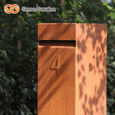 Corten Steel Zardzewiałe meble metalowe do użytku na zewnątrz Stalowa skrzynka na paczki Multi Function
