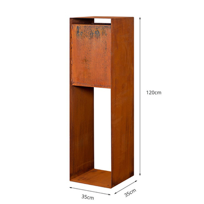 Weathering Steel Corten Steel Metal Drop Box Pionowe dekoracyjne