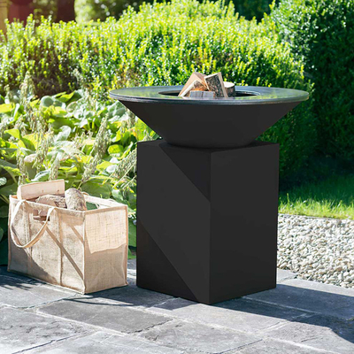 BBQ Miska Ogniowa Stal Corten Z Pierścieniem Grilla Outdoor Camping