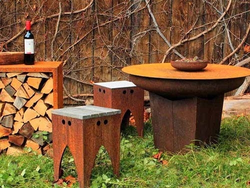 Przenośny grill ze stali Corten Bbq do restauracji Indoor Outdoor Camping
