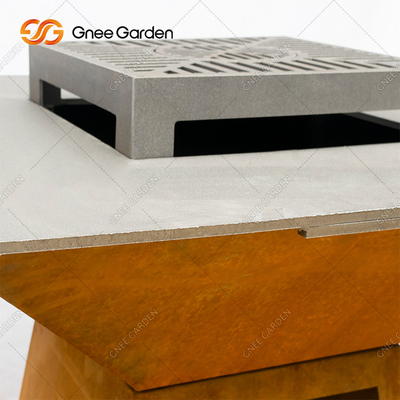 3mm gruby ruchomy stalowy grill Corten Fire Pit Dostosowany rozmiar