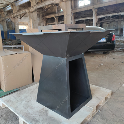 Corten Steel Grill Fire Pit Grill w kształcie trapezu Grille do gotowania na zewnątrz do ogrodu